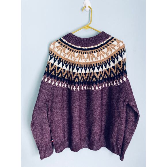 Tommy Hilfiger Sweater 2X Purple and Gold Shimmer NWT - Picture 8 of 9